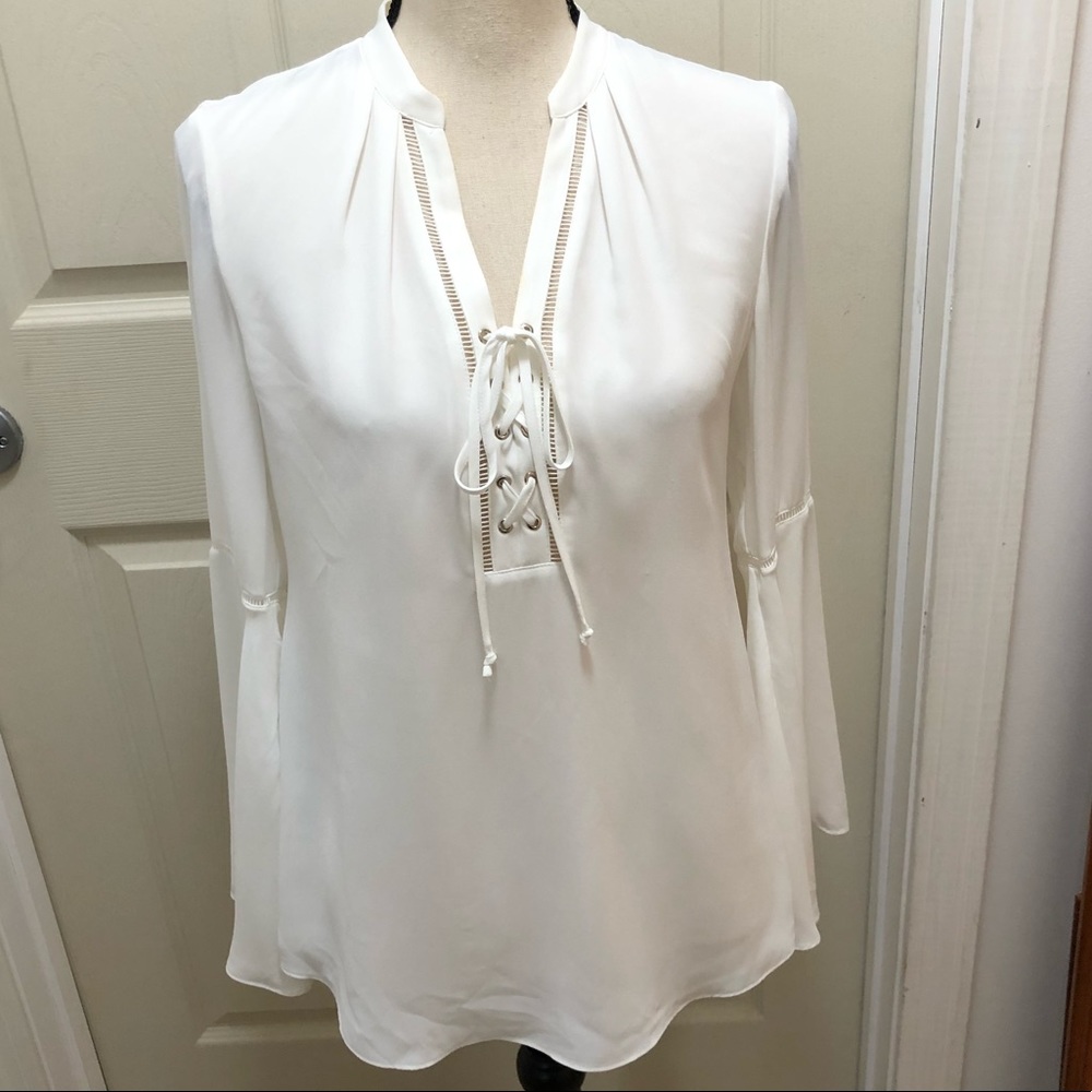 White House Black Market bell sleeve blouse Size 0